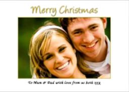 Thumbnail for Greeting Card  with Plain White Christmas Cards design 1